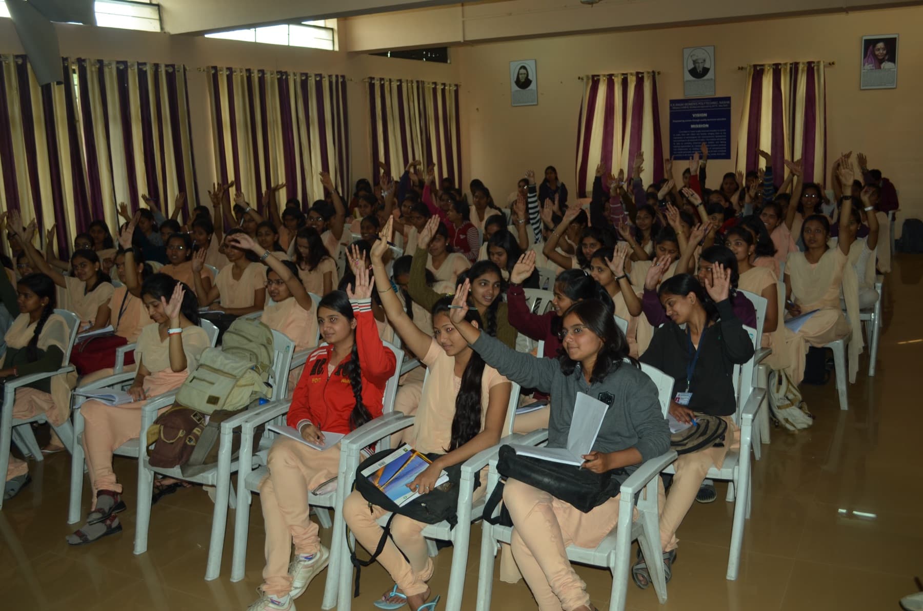 Students participating in a Weave Your Web workshop